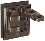 Morris Products 37214 Weatherproof Cover, Two Gang, 2 Duplex Receptacle, Bronze [並行輸入品]