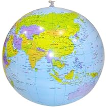 Amazon.co.jp: 地球儀 ビーチボール 海 プール 知育 玩具 世界 地図