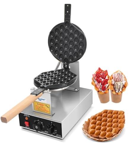 Amazon｜JOGIO 業務用バブルワッフルメーカー、1300ワットエッグバブル
