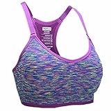 Mullsan® レディースシームレススポーツブラ ヨガ フィットネス ダンス ランニングナイト ブラ (S(32B,32C,34B), 紫) [並行輸入品]