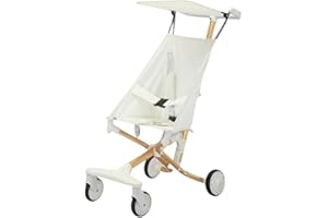 CokBlu 超軽量 2.8kg アルミ製ベビーカー｜折りたたみ自立式 ハイシート付き 大型タイヤと日よけカバー 丸洗い可能 新生児向け 出産祝いに最適