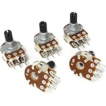 ꙳★*゜無段階ボリューム(プラス抵抗取付) 100個セット꙳★*゜ Amazon.co.jp: ボリューム抵抗 17mmタイプ 2連 Aカーブ20kΩ 6mm