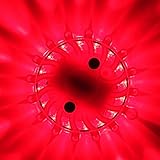 充電式LED警告灯・赤発光・9パターン発光/5セット（マグネット・充電器付）