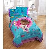 Disney Doc McStuffins Twin Bed Microfiber Comforter Love Kisses [並行輸入品]