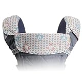 【ベビーアムール】Bebamour 抱っこ紐用よだれカバー よだれパッド 3点セット 綿100％ サッキングパッド ベビーキャリア用 (ブラウン ふくろう)