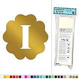 Letter I In Flower初期 – Fun Kids女の子ベビー部屋 – ビニールステッカーデカール壁アート装飾 ゴールド 061116W5357_MetallicGold