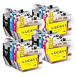 LC411 brother用互換インクカートリッジブラザー用LC411-4PK*4 合計16本 (LC411BK LC411C LC411M LC411Y各4本) 対応機種：DCP-J526N/J528N/J914N/J915N/J926N-W/J926N-W/B /J928N-B/J1800N/ MFC-J904N/J905N/J739DN/DWN /J939DN/DWN