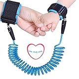 迷子防止紐 長めの2.5m 迷子防止縄 幼児 子供 安全 ベルト セーフティお出かけ用品 事故防止 伸び縮可 超軽量 (ブルー)