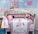 SoHo Ballet Dream Baby Crib Nursery Bedding Set 13 pcs included Diaper Bag with Changing Pad & Bottl