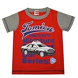 トミカ TOMICA パトカー 消防車 ブルトーザー ミキサー車 半袖Tシャツ 子供用 キッズ ベビー fo-ht05 90 C柄