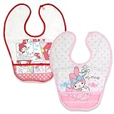 お食事エプロン 袖なし ベビー 新生児 赤ちゃん 2枚セット マイメロ 女の子 新生児 EVA樹脂
