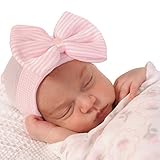 Urberry Newborn Handmade Hat, Knitted Crochet Cap for Babies (0-3 Months), Infants' Big Bow Headwrap