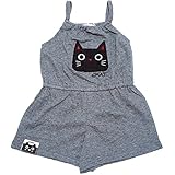 【本体綿100％】2017年 夏物 UZUCHAT ウズチャット 天竺 アップリケ サロペット UZULAND ウズランド グレー◇90cm