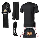 Manchester United 2017年2018 17 18 kidユースレプリカジャージキットシャツ、ショート、靴下、バッグ) 1 to 12歳用古い K28 (10 - 11 Yrs Old