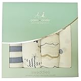 エイデンアンドアネイ ADEN+ANAIS おくるみ コットン 4枚セット 12種 クラシック モスリン スワドル (ROCK STAR) [並行輸入品]