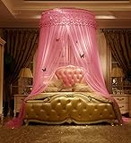 LIQICAI ラグジュアリー、 蚊帳、 シングルからキングサイズベッドの場合 化学薬品の追加なし、 多色オプション ( 色 : ピンク ぴんく )