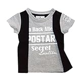 (ポスター) POSTAR 重ね着風ロゴTEE　杢グレー　120cm