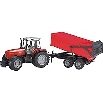 Amazon.co.jp: ブルーダー MF 7480トラクター&レッドトレーラー