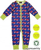 北欧ベビー服 長袖 カバーオール Fire Truck 男の子 3-9ヶ月/9-18ヶ月 Maxomorraマクソモーラ (74/80)