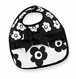 Mud Pie Baby-girls Newborn Tres Jolie Bib, Black/White, One Size (Discontinued by Manufacturer) by M