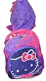 Sanrio Hello KItty Assorted Design 16 In. Backpacks With Hood (Purple) [並行輸入品]