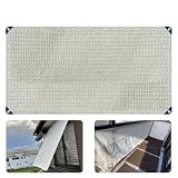 MAOERO ベランダ サンシェード 140x180cm、 サンシェード 庭 通気性 遮熱、防塵 目隠し プライバシー 紐と結束バンド付属 家/窓/屋外/パティオ用 - オフホワイト