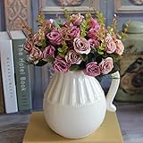 Auntwhale ヨーロッパのローズシルクローズ人工フラワーシルクブーケデコレーションフラワーシルク植物のウェディングホームデコレーション