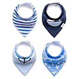 ベビービブ スナップ 赤ちゃんスタイ よだれかけ 綿 4枚セット 出産祝い プレゼント (HH00013)