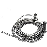 NUZAMAS 排水管掃除道具 排水クリーナースプリングケーブル5M（16フィート）家庭用キッチン用トイレ・トイレ・配管用配管スネークパイプ・パイプライン余分な強いハンドル付きパイプクリーナー