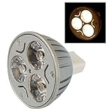 SODIAL(R)3*1W MR16 GU5.3 LED電球3W 12V - 暖かく白い