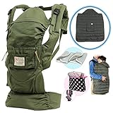 urbanfun collectionアーバンファン 腰ベルト付抱っこひも （カーキ）　防寒セット【（財）製品安全協会 SGマーク認定】よだれパッド+収納ポーチ付