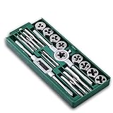 aiyun 20個セット3〜12タップねじメトリックプラグタップとタップレンチと型レンチセット、ハンドスクリュータップの手のスレッド
