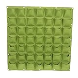 Acogedor　植物成長バッグ　 壁掛け式　植栽バック　植物栽培　通気性 浸透性 植物成長鉢 　 垂直フェルト 　 省スペース　49ポケット（グリーン）(グリーン)