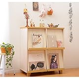 ディスプレイラック フレンチカントリーデザインの収納家具 フラップ扉4枚