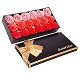 SUND　造花　ソープフラワー　枯れない　カラフル　花　ギフトボックス　ローズ 贈り物 プレゼント せっけん バレンタイン ホワイトデー 芳香剤 小物 バレンタイン　選べる4色　レッド