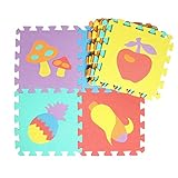 Prom-nooting ベビー 泡マット 赤ちゃん パズル遊び 泡パッド 無害プレイマット首座り 腹ばい練習用 フロアマット 10個