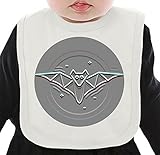 Cute Bat ネクタイを有する有機ビブ Medium