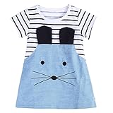 MyMei　子供服　ベビー服　ワンピース　チュニック　子供　ガールズ　キッズ　赤ちゃん　通学　お出かけ　カジュアル　柔軟性　通気性　春　夏 (90)