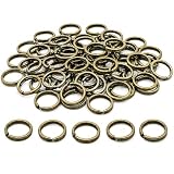 クラフトパーツ屋 二重リング 8mm シルバー 50個 キーホルダー 金具 キーリング レザークラフト ハンドメイド 二重カン ストラップ