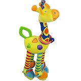 Plush Giraffe Animal、ベビーPlush Toy Developmentalインタラクティブおもちゃ幼児赤ちゃん開発ソフトキリン動物Handbells Rattlesハンドルおもちゃ