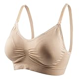 授乳用ブラジャー マタニティ 2Wayオープンブラジャー 妊婦産後 矯正下着 ノンワイヤー ブラジャー　授乳対応 前開き (XL, 肌色)