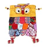 (ビグッド)Bigood キッズ リュックサック 可愛い デイパック 切り替え バックパック 子ども用バッグ 折り畳み リュックサック エスニック アウトドア 登山 フクロウ型 A