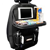 車用 収納ポケット シートバックポケット車内 テーブル 多機能収納 ホルダー レザー製折りたたみ 大容量 車内整理 収納