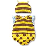 MUUMUU LAB ベビー キッズ みつばち ロンパース 帽子 付 ( 90 サイズ 6～10カ月 )