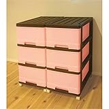 収納ケース チェスト 深型 3段 2個組 チョコベリー MJ-F3-2BRP