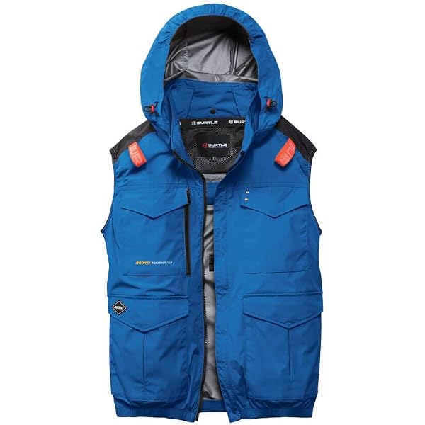 18) 4つ穴 空調服 バートル AC1194 ロイヤルブルー XL 春夏用]バートル