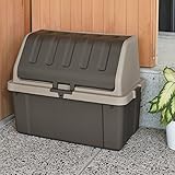 ラシェッド ベランダストッカー 同色2個セット (ブラウン)