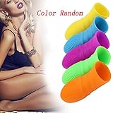 1個 女性 軽くマッサージ オナニーの指を設定する 超刺激感 Massage Finger Sleeve 防水 Adult Toy エロおもちゃ セックス玩具 Racazing