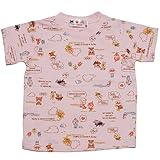 【本体綿100％】【UV加工】2017年 夏物 アンパンマン 天竺 総柄プリント 半袖Ｔシャツ Anpanman ピンク◇90cm