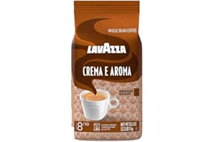Lavazza Crema E Aroma Whole Bean Coffee Blend, 2.2-Pound Bag, Balanced medium roast with an intense, earthy flavor and long lasting crema, Non-GMO
